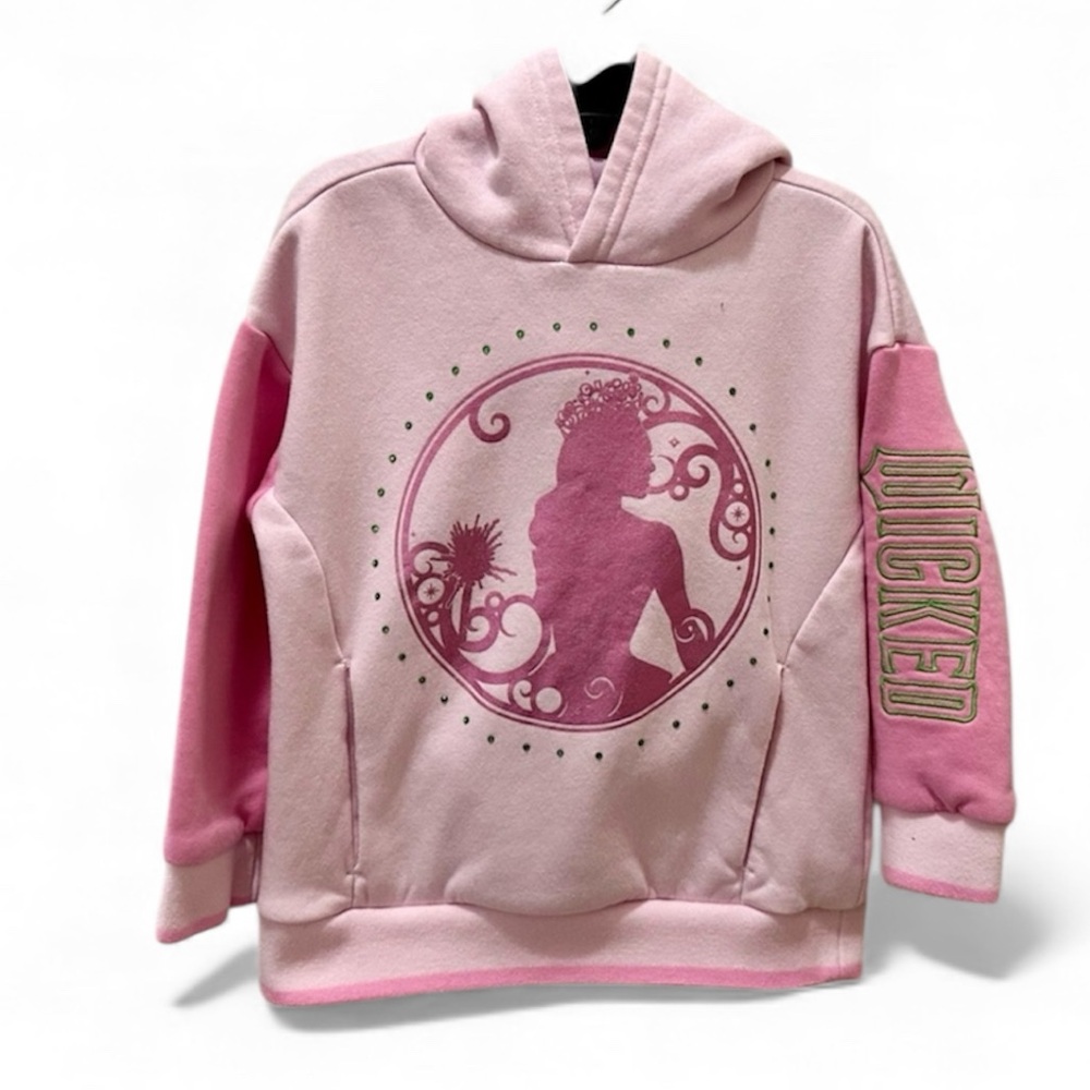 WICKED Glinda Girls pink hoodie XS 4/5